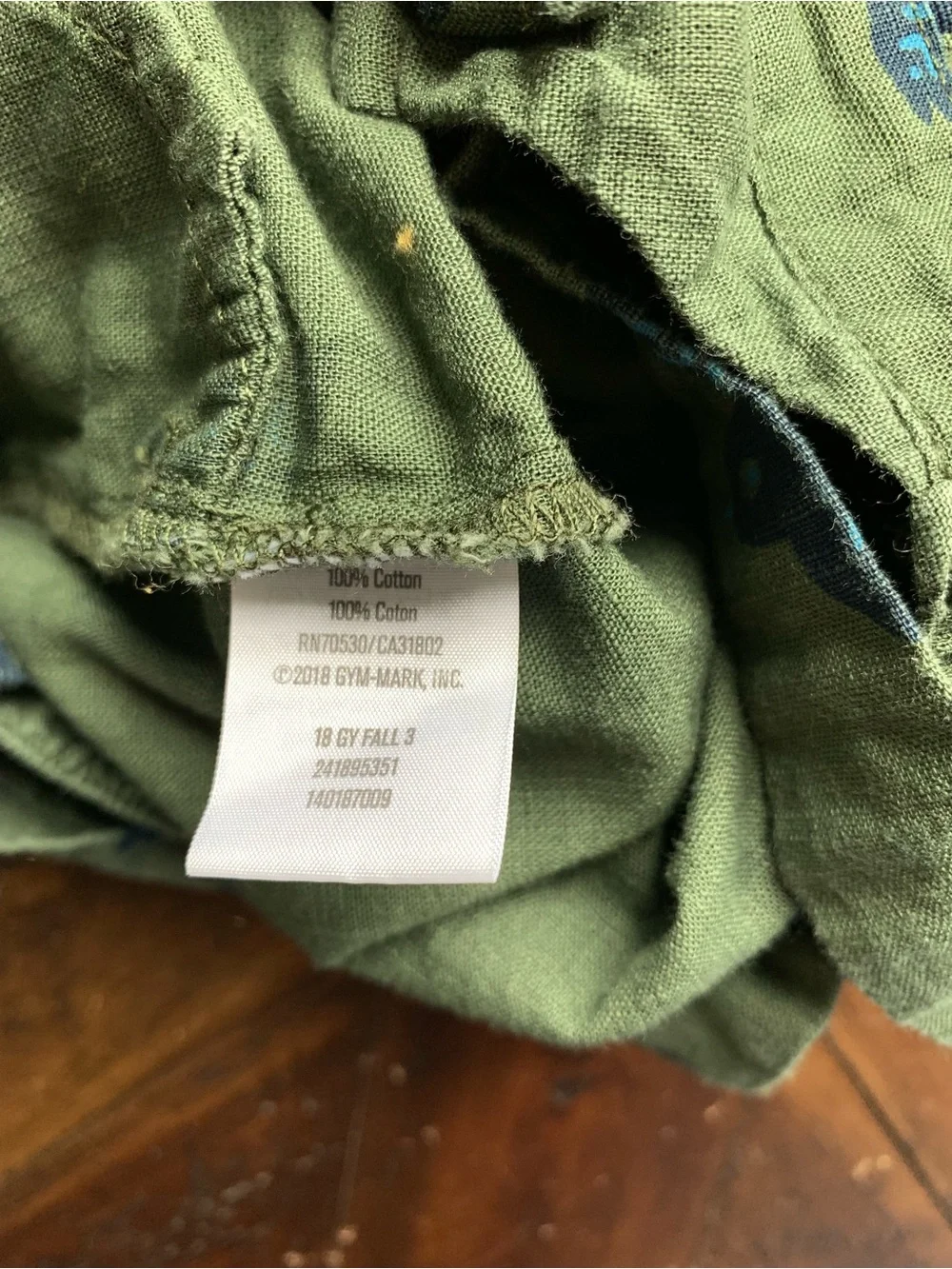 Gymboree Olive Green Overalls with Blue Bird Print